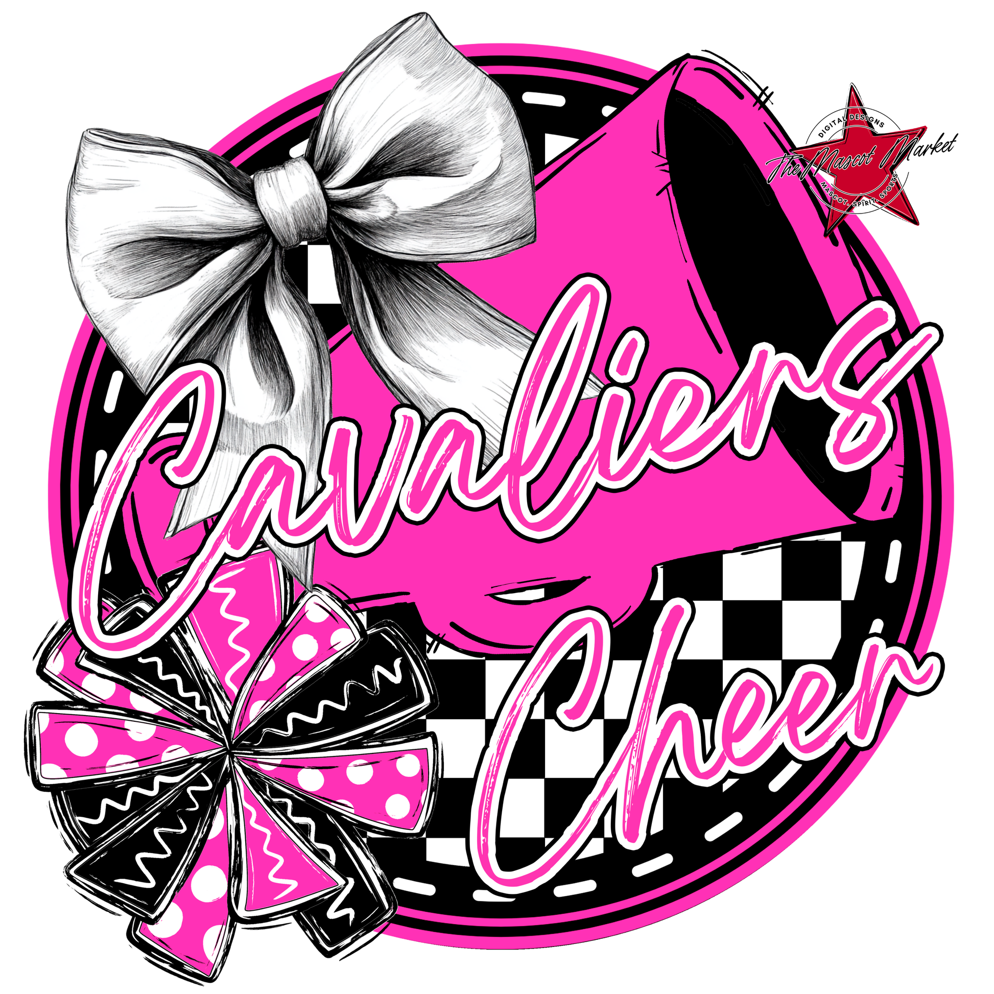 Cavaliers Circle Cheer Design-Pink