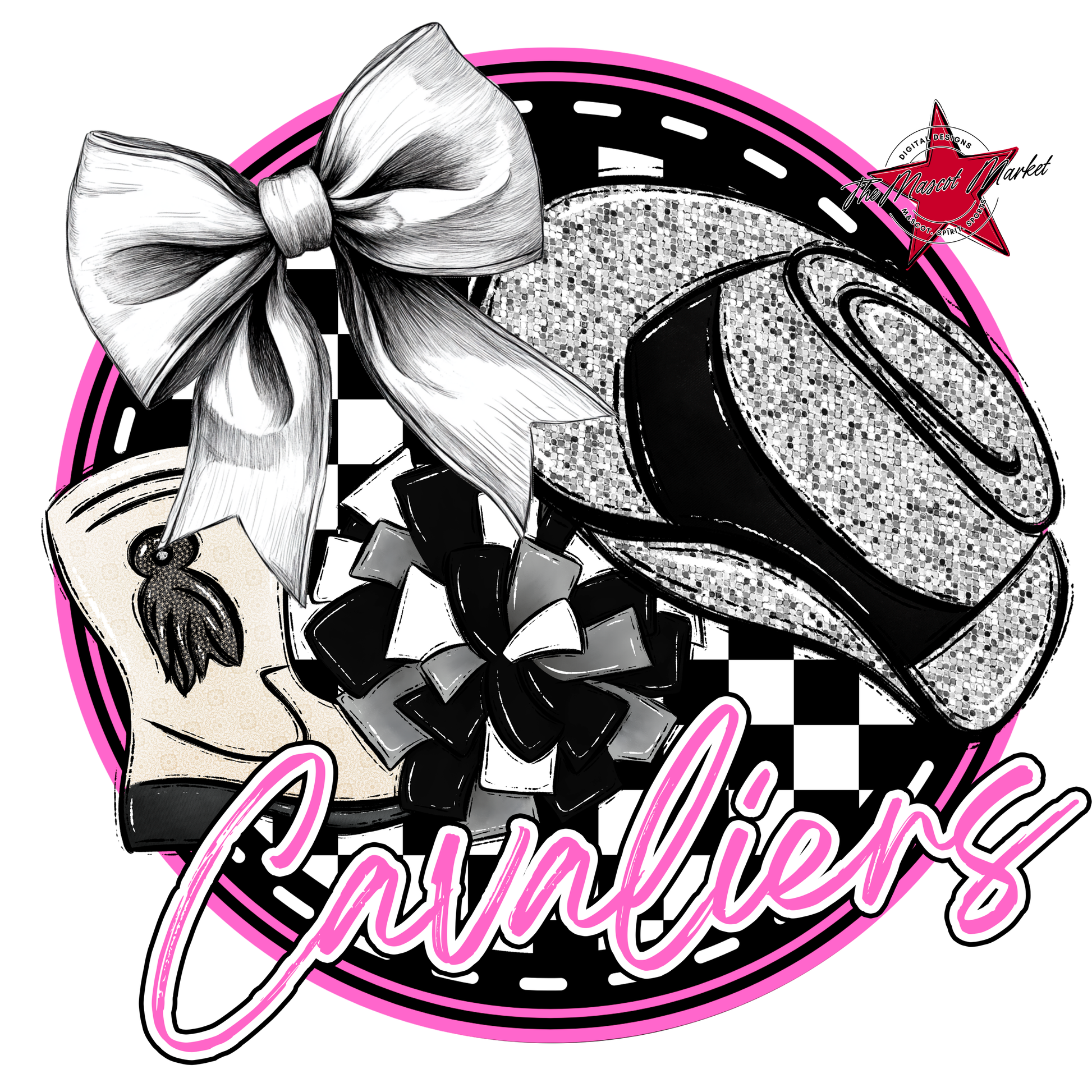 Cavaliers Circle Drillteam Design-Baby Pink