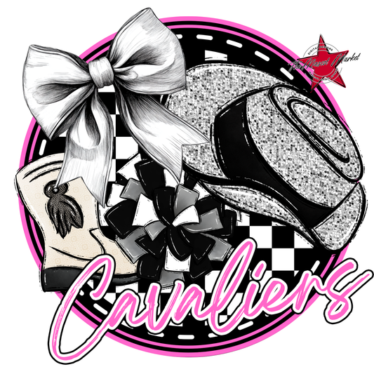 Cavaliers Circle Drillteam Design-Baby Pink