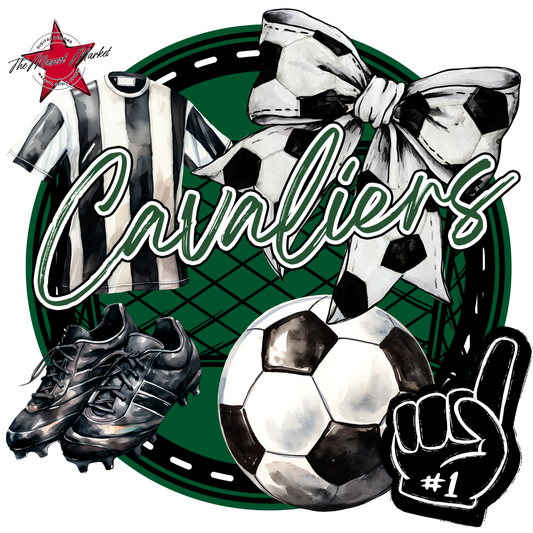 Cavaliers Circle Soccer Design-Green