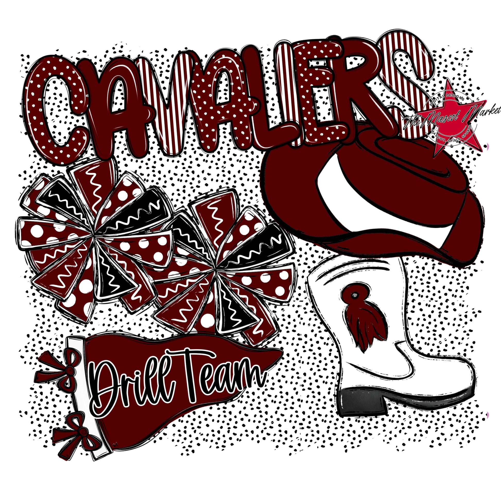 Cavaliers Drillteam Spirit-Maroon