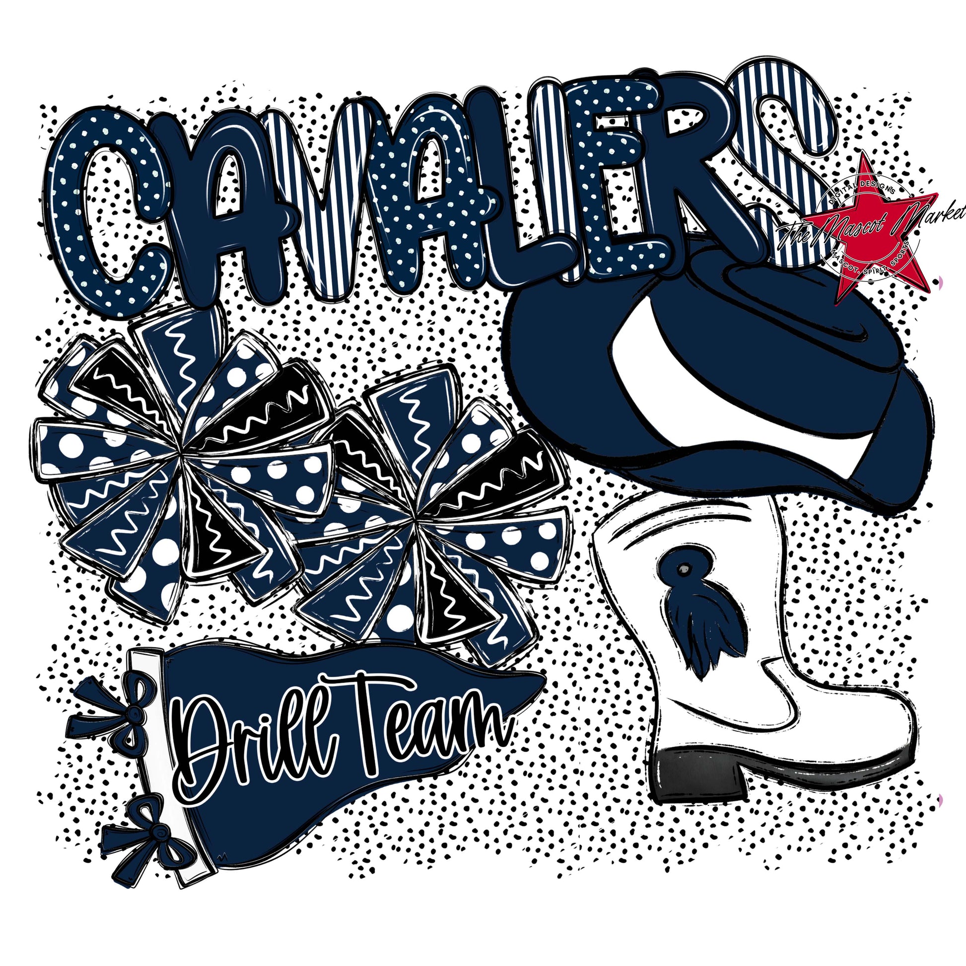 Cavaliers Drillteam Spirit-Navy