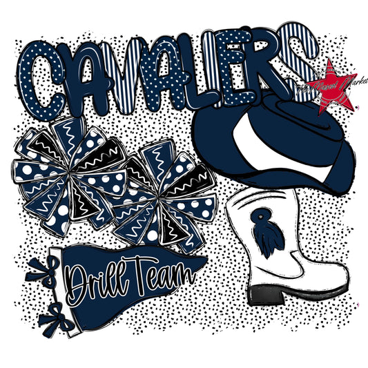 Cavaliers Drillteam Spirit-Navy