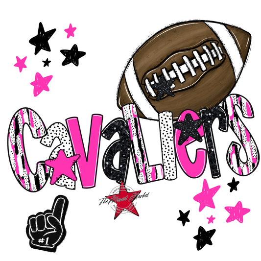 Cavaliers Football Scrape-Pink