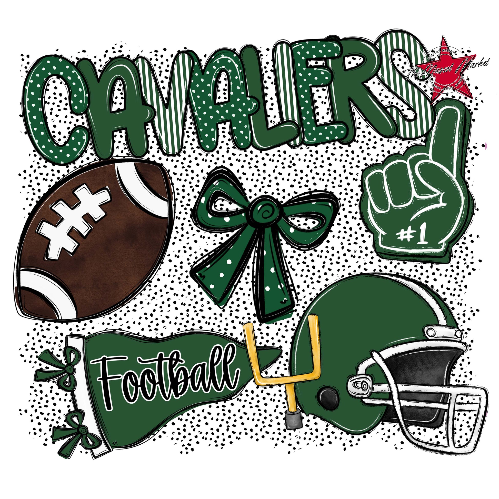 Cavaliers Football Spirit-Green