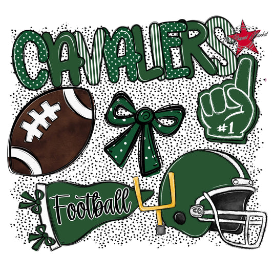 Cavaliers Football Spirit-Green