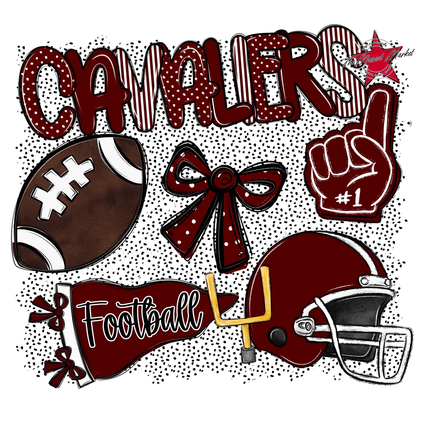 Cavaliers Football Spirit-Maroon