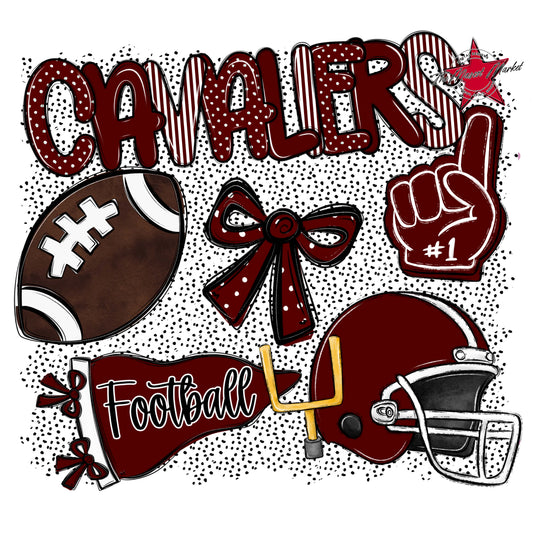 Cavaliers Football Spirit-Maroon