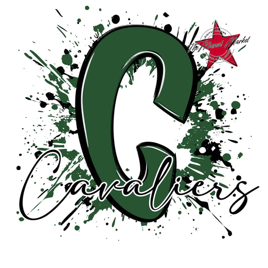 Cavaliers Mascot Splatter-Green