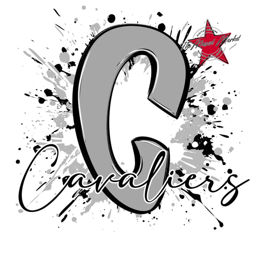 Cavaliers Mascot Splatter-Grey