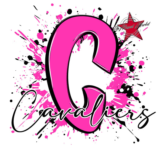 Cavaliers Mascot Splatter-Pink