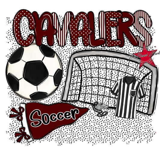 Cavaliers Soccer Spirit-Maroon
