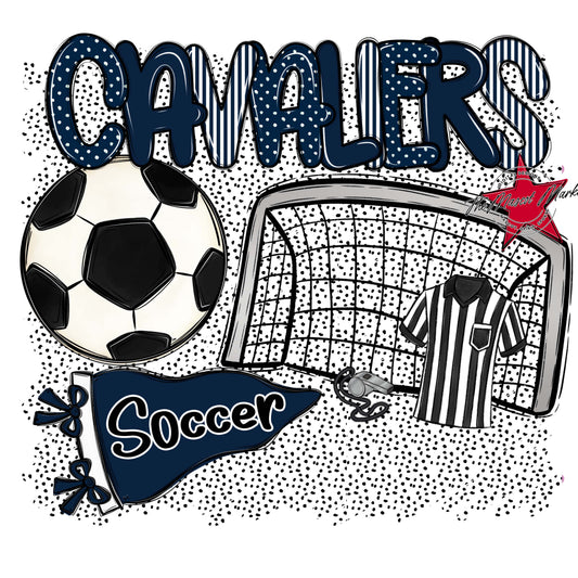 Cavaliers Soccer Spirit-Navy