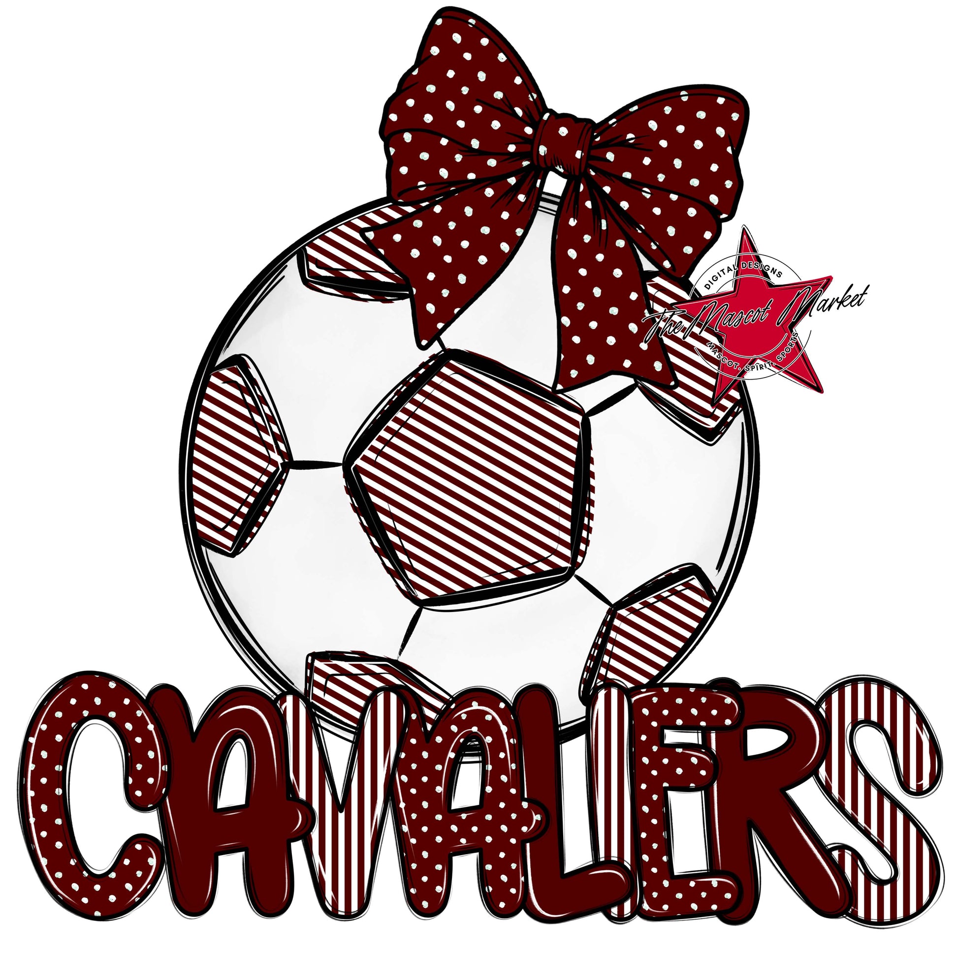 Cavaliers Soccer Spirit Design-Maroon