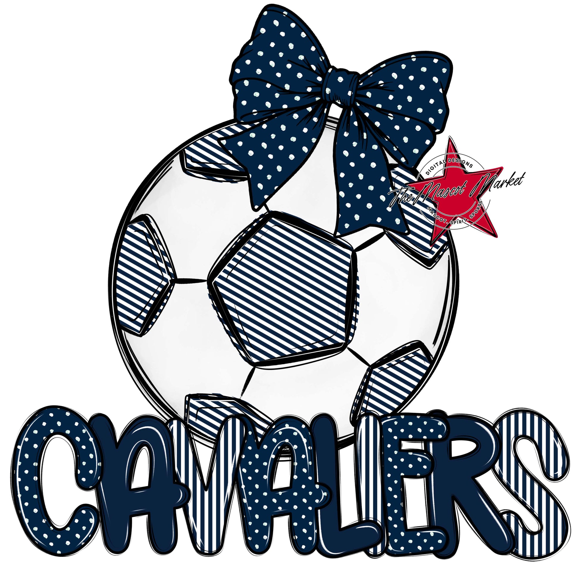 Cavaliers Soccer Spirit Design-Navy