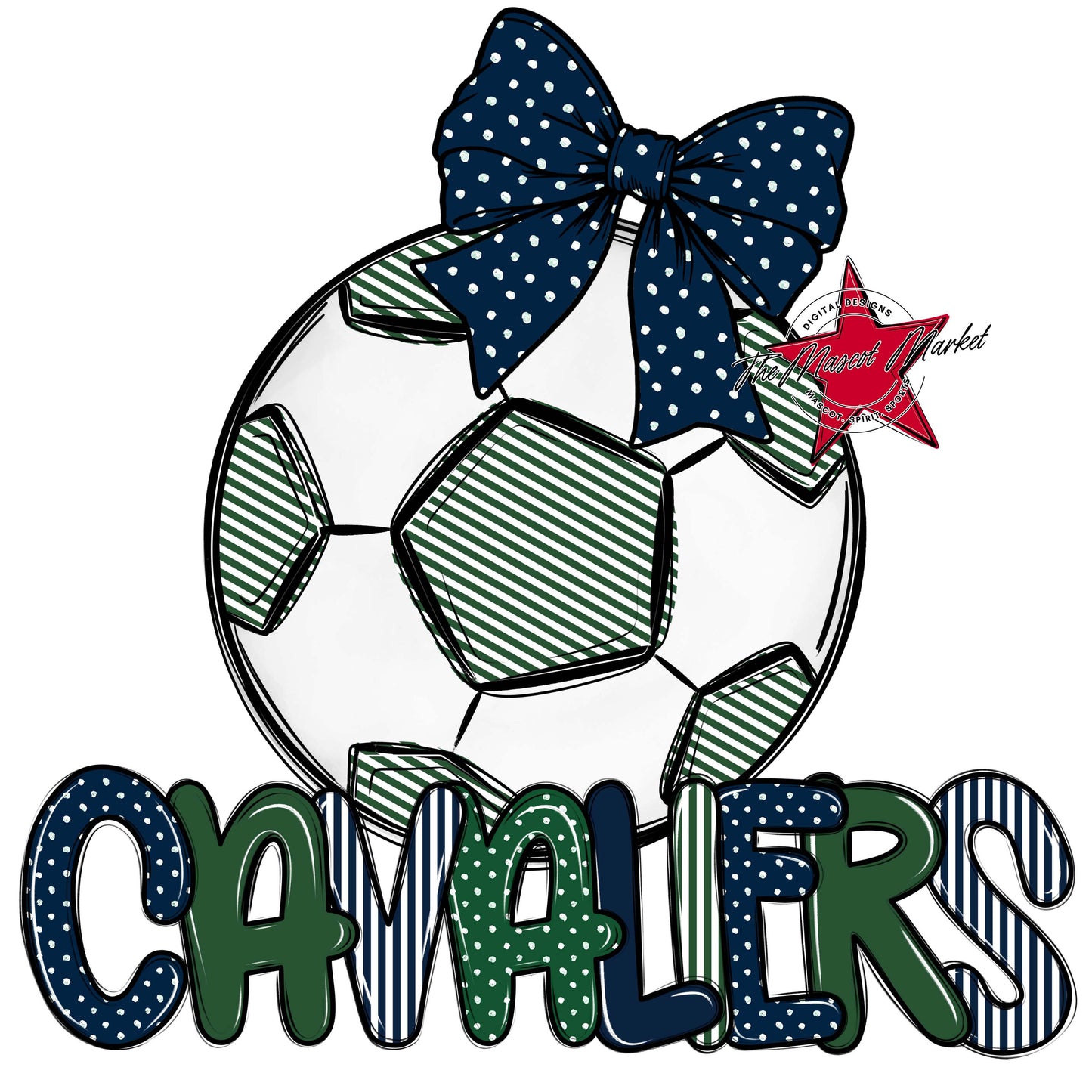 Cavaliers Soccer Spirit Design-Navy & Green