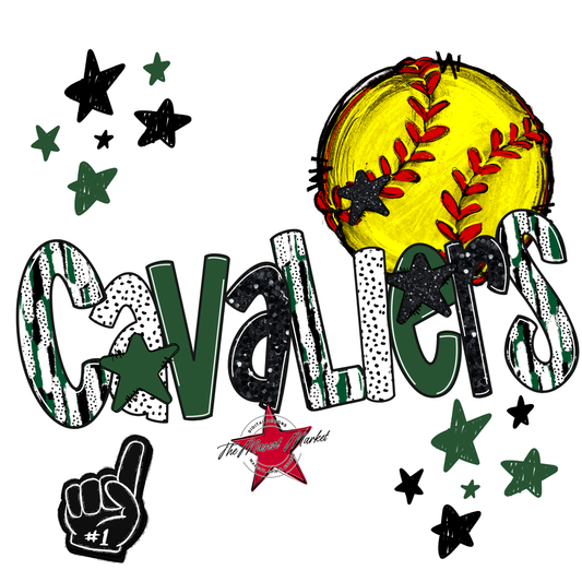 Cavaliers Softball Scrape-Green