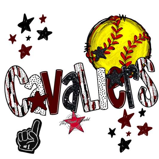 Cavaliers Softball Scrape-Maroon