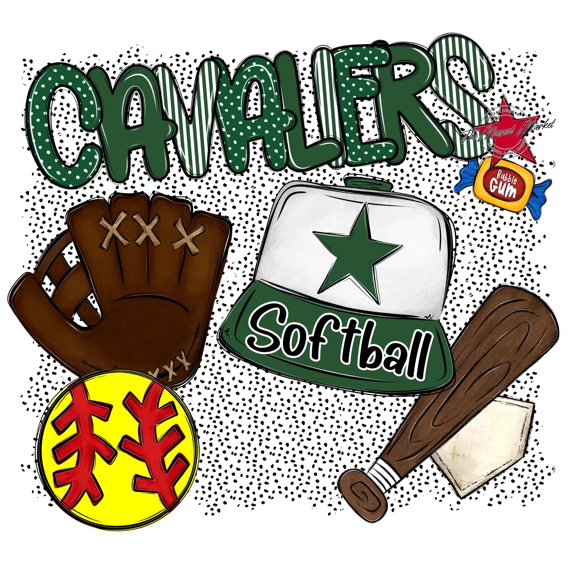 Cavaliers Softball Spirit-Green