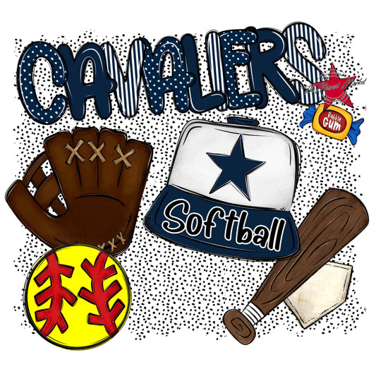 Cavaliers Softball Spirit-Navy