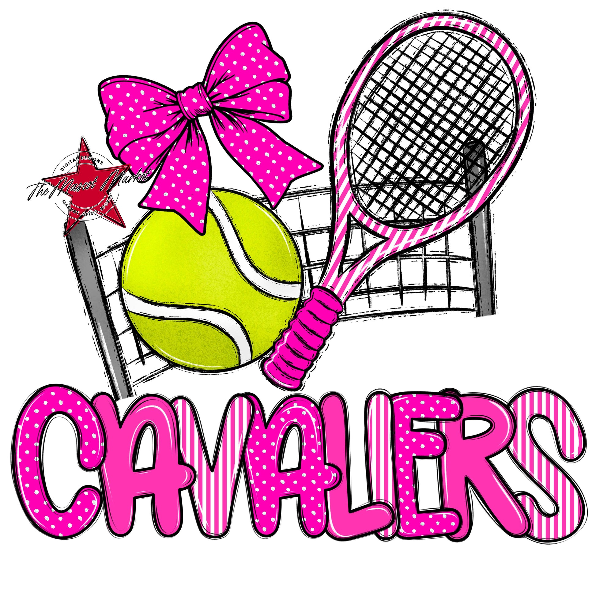 Cavaliers Tennis Spirit Design-Pink
