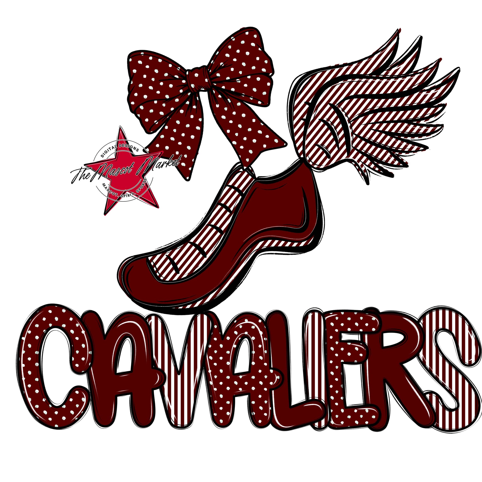 Cavaliers Track Spirit Design-Maroon