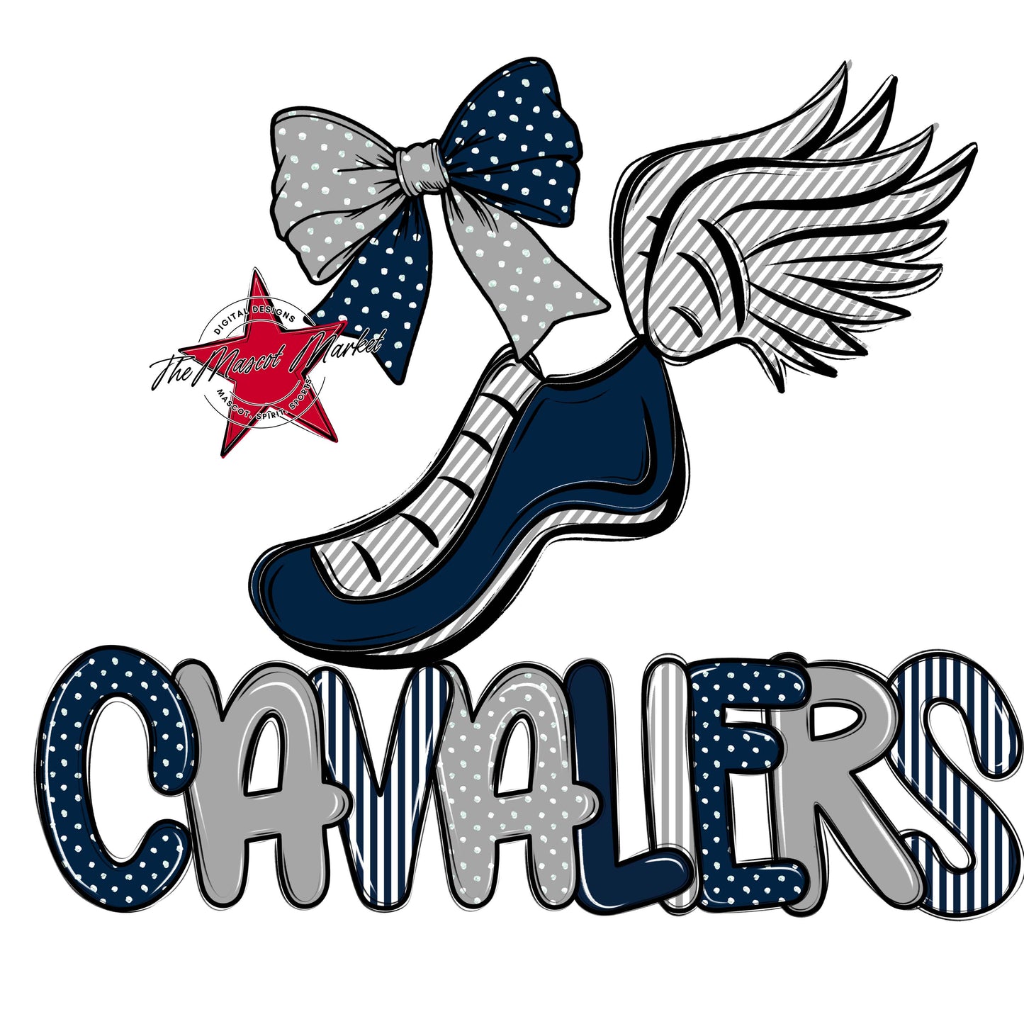 Cavaliers Track Spirit Design-Navy & Grey