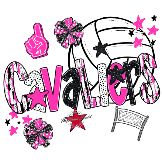 Cavaliers Volleyball Scrape-Pink