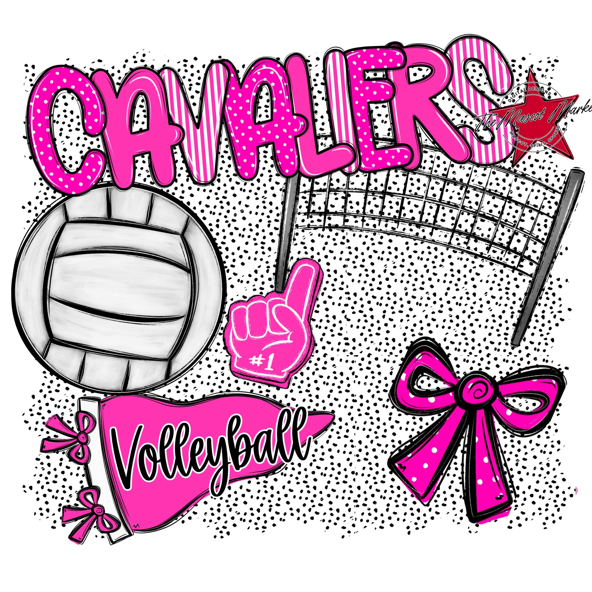 Cavaliers Volleyball Spirit-Pink