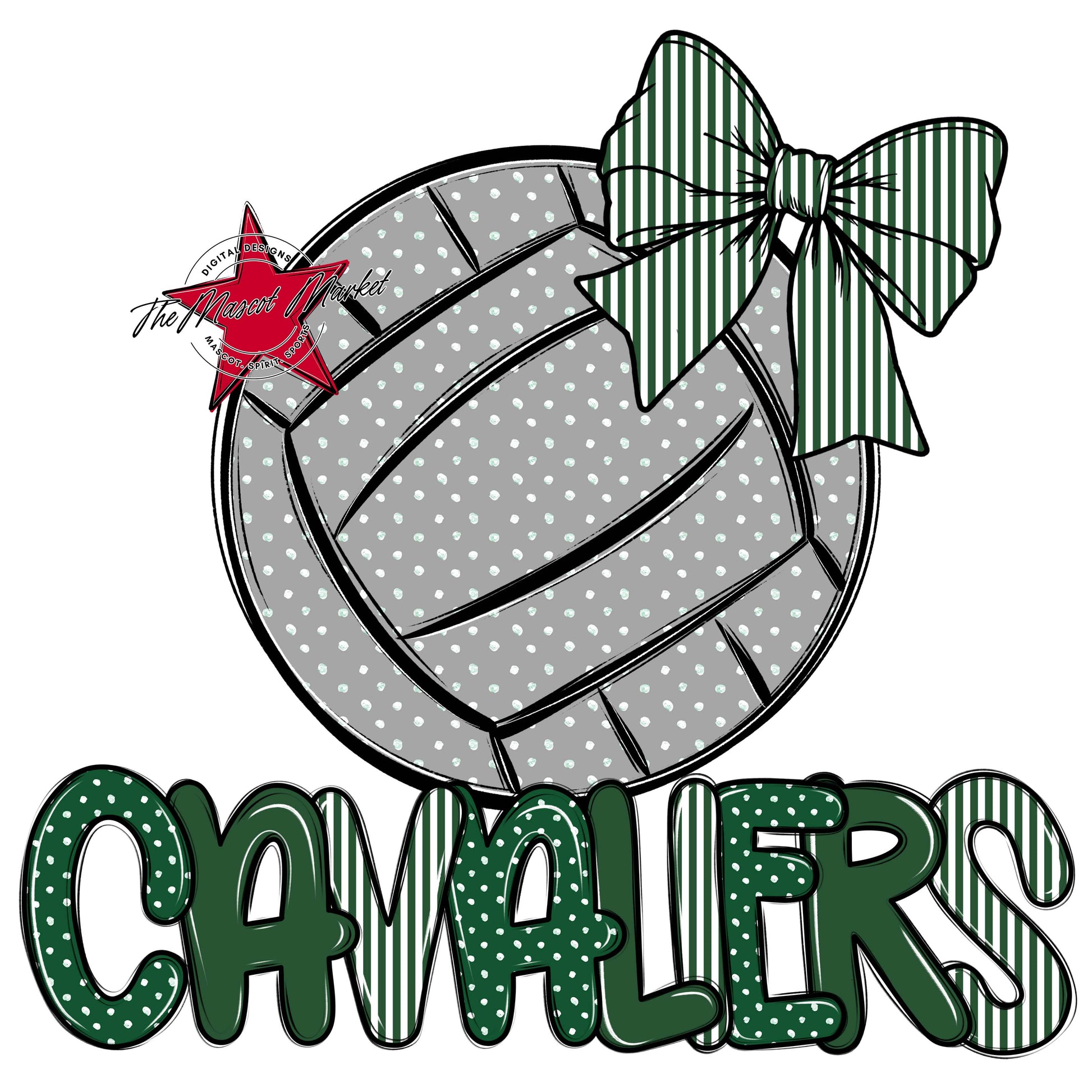 Cavaliers Volleyball Spirit Design-Green