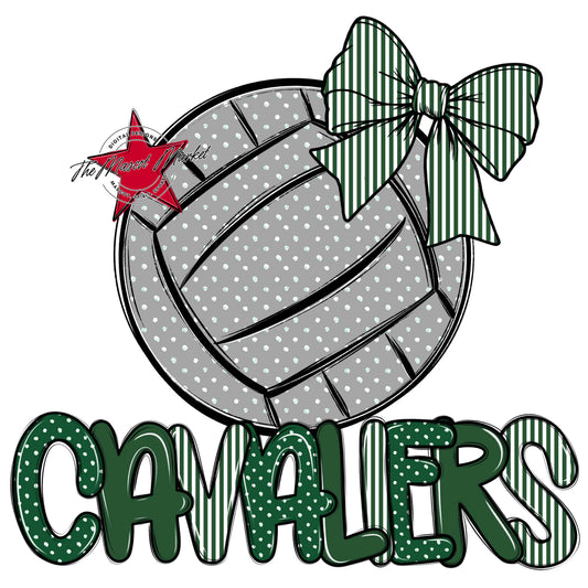 Cavaliers Volleyball Spirit Design-Green