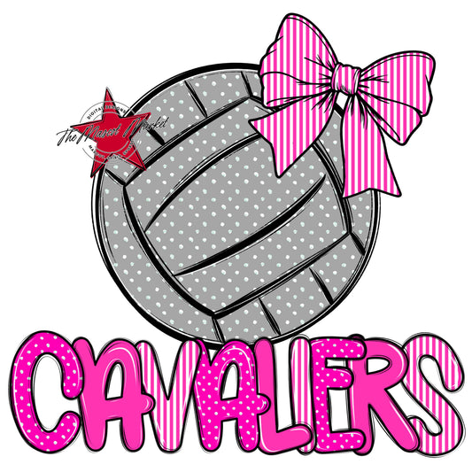 Cavaliers Volleyball Spirit Design-Pink
