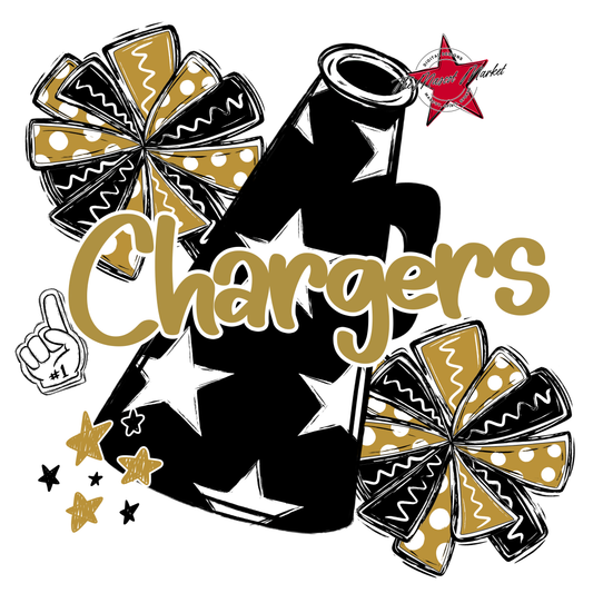 Chargers Alpha Megaphone Design-Gold