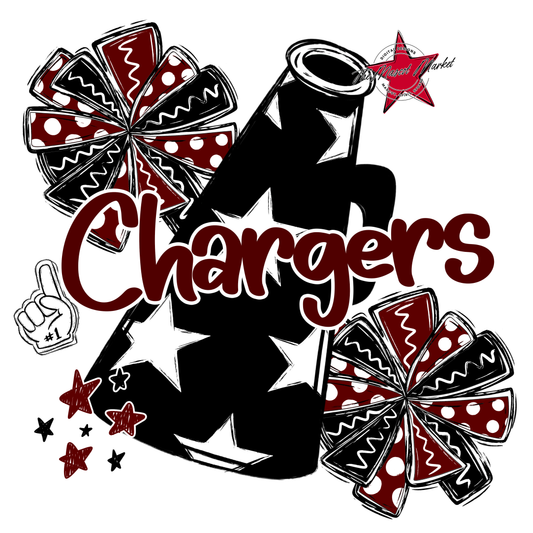 Chargers Alpha Megaphone Design-Maroon