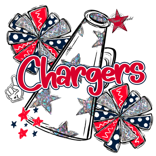 Chargers Alpha Megaphone Design-Navy-Red
