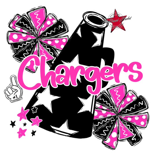 Chargers Alpha Megaphone Design-Pink