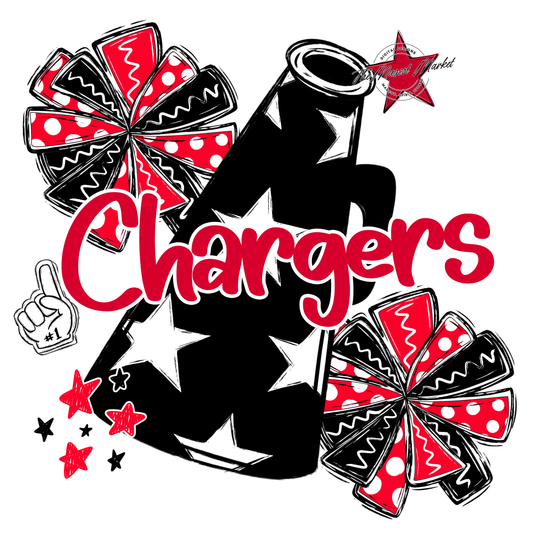 Chargers Alpha Megaphone Design-Red