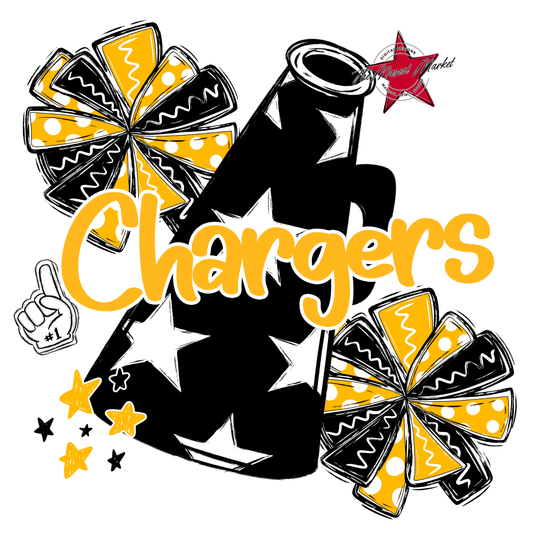 Chargers Alpha Megaphone Design-Yellow