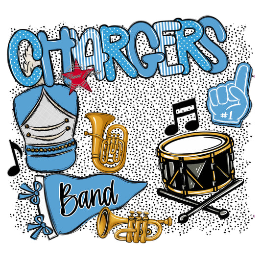 Chargers Band Spirit-Carolina Blue