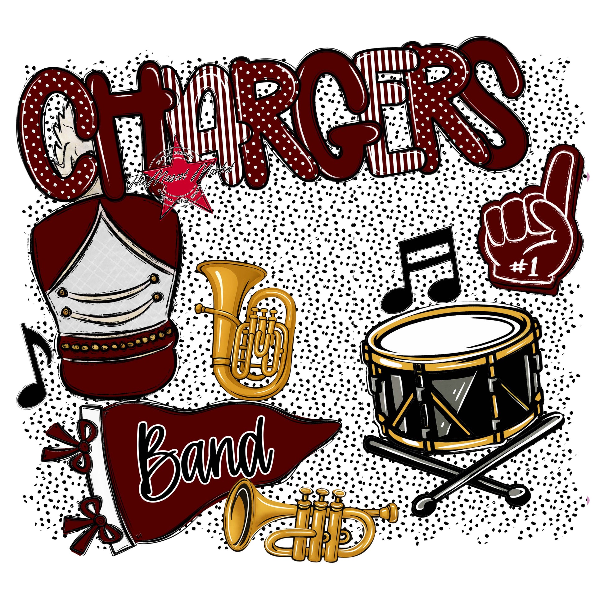 Chargers Band Spirit-Maroon