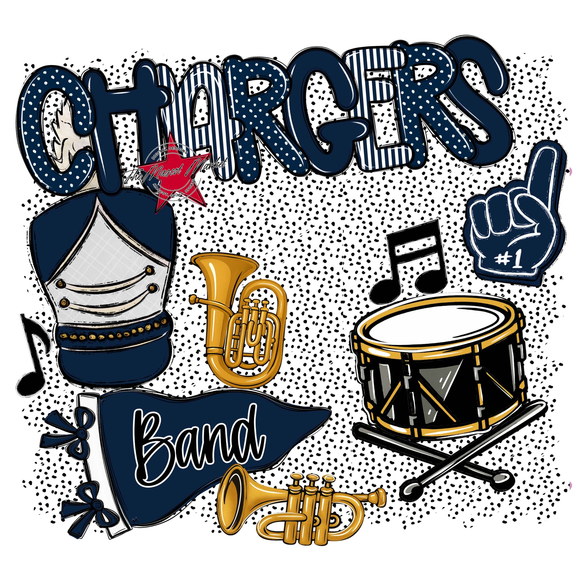 Chargers Band Spirit-Navy