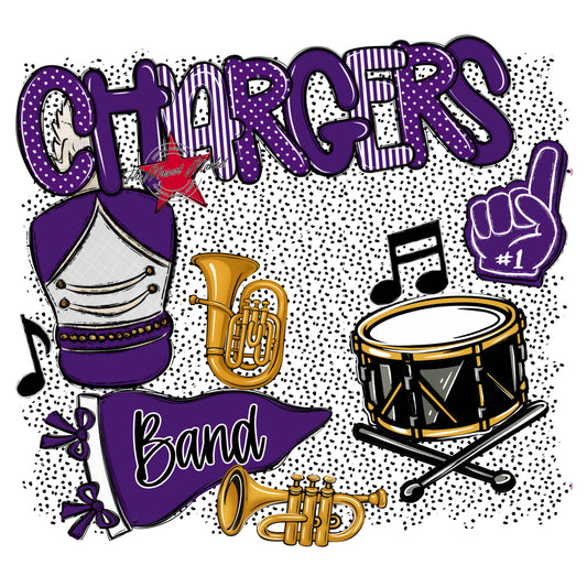 Chargers Band Spirit-Purple