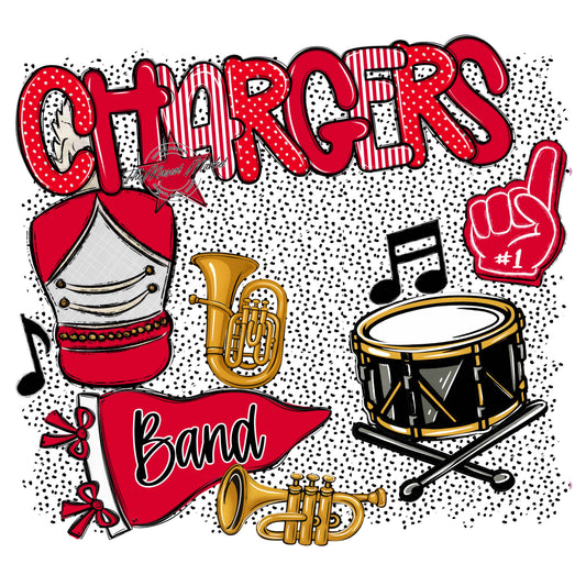 Chargers Band Spirit-Red