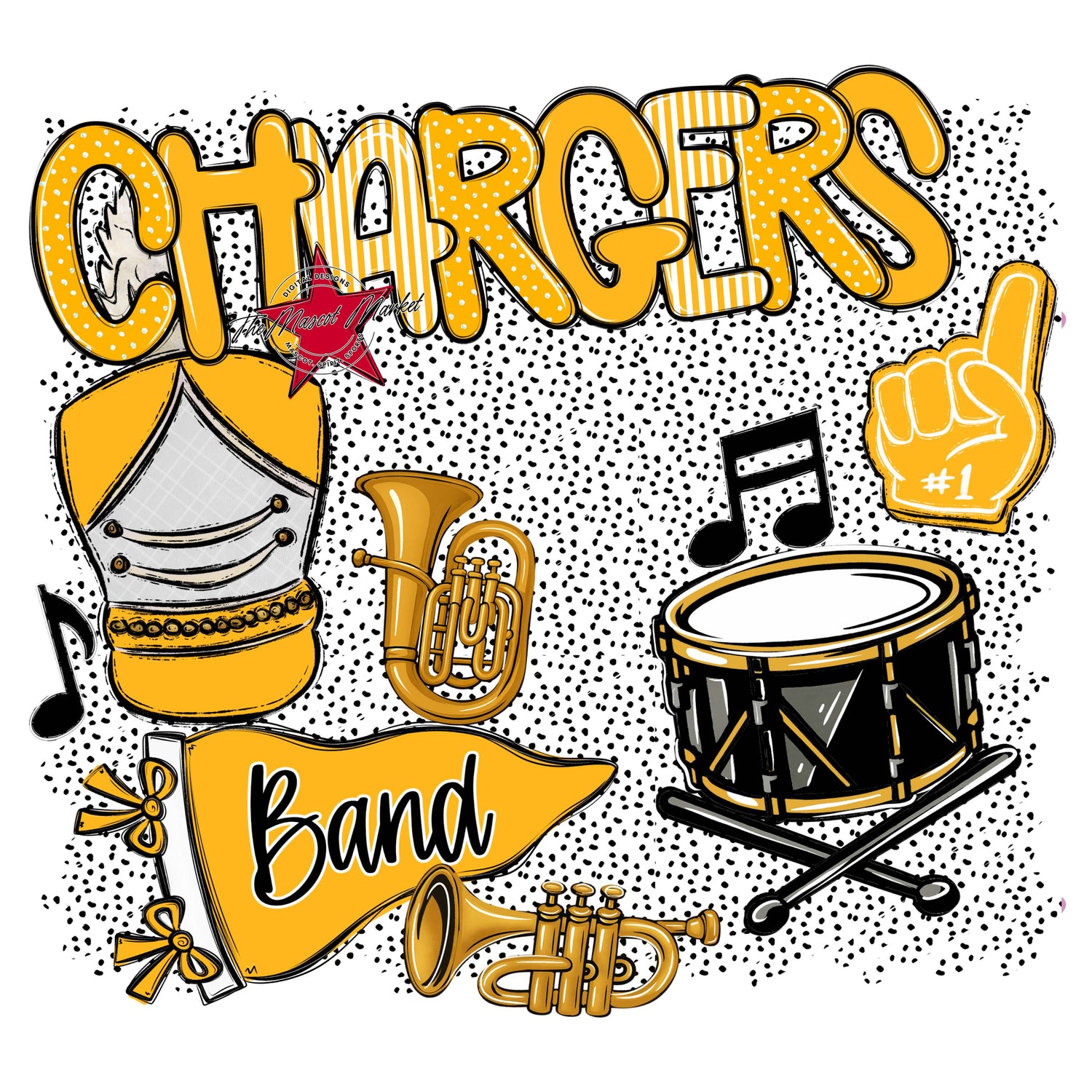 Chargers Band Spirit-Yellow