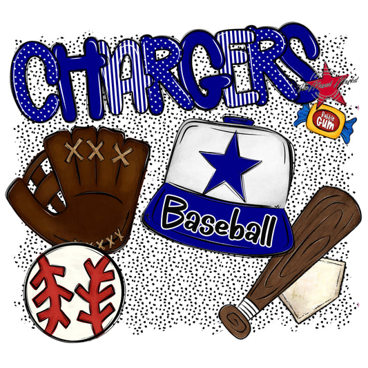 Chargers Baseball Spirit-Blue