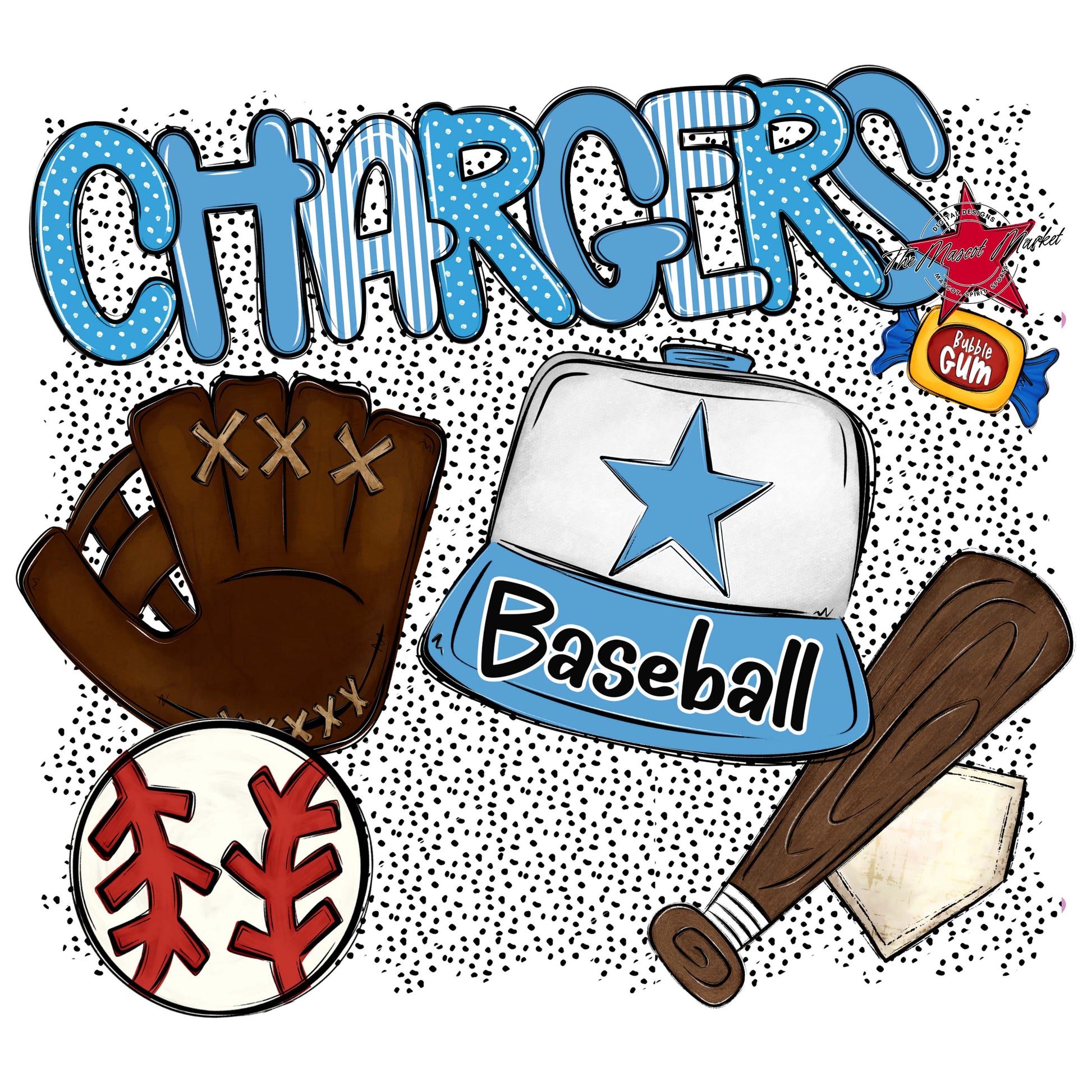 Chargers Baseball Spirit-Carolina Blue