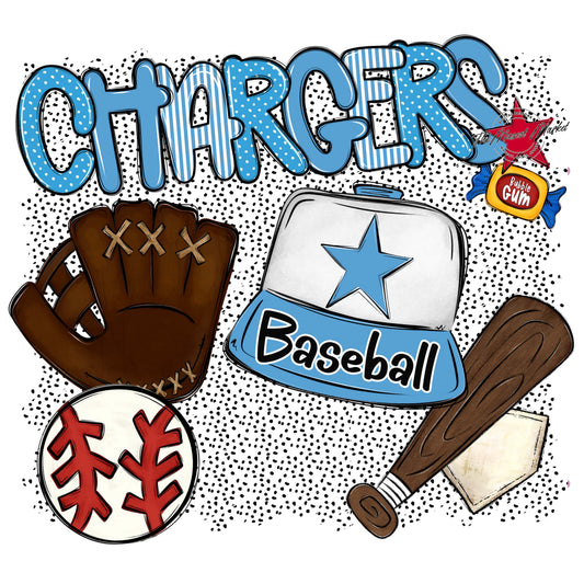 Chargers Baseball Spirit-Carolina Blue