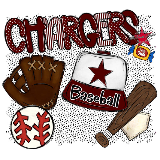 Chargers Baseball Spirit-Maroon