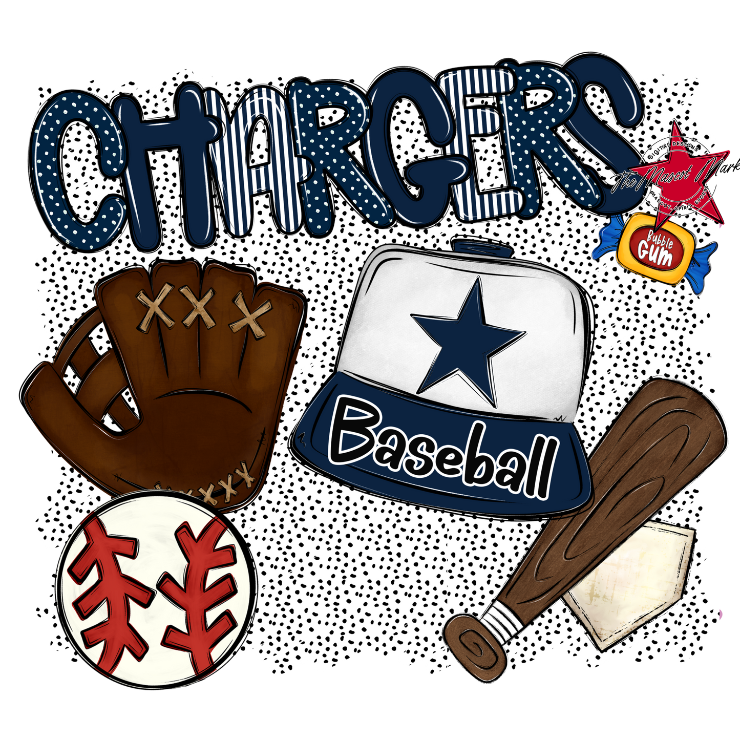 Chargers Baseball Spirit-Navy