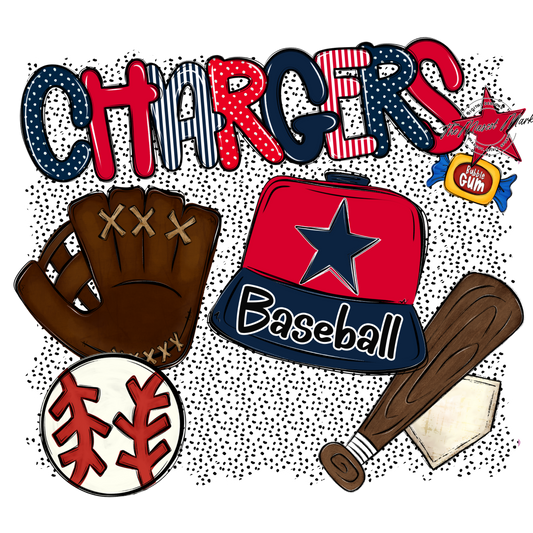 Chargers Baseball Spirit-Navy & Red
